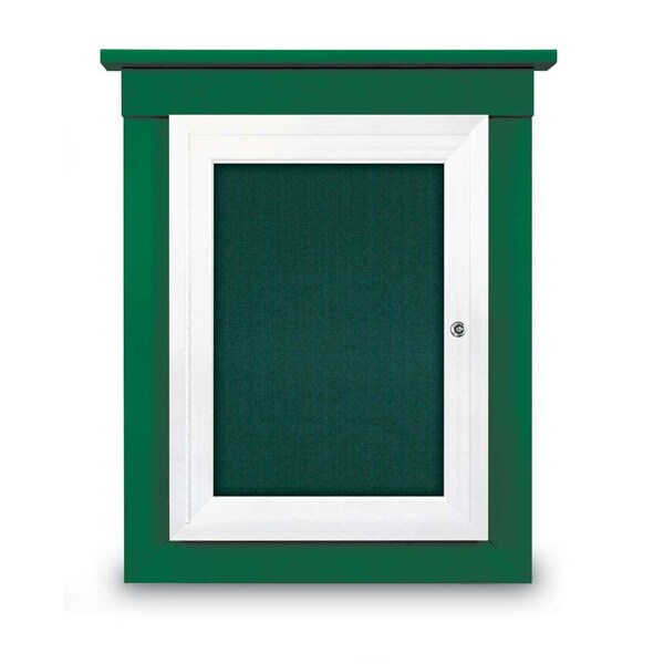 60"x48" 2-Door Enclosed Letterboard, Blue Vinyl/Lt Oak